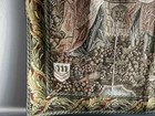 Vintage French Tapestry  Medieval Royal Procession  Millefleur Art  153by 160xm 