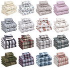 100  Cotton Flannel Sheet Set Deep Pockets Breathable Warm 170 Gsm Cozy Soft