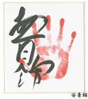 Sumo Wrestler Aonishiki Printed Handprint Tegata   Signature Shikishi Board