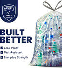 32-33 Gallon Recycling Bags     0 9 Mil     Clear Drawstring Garbage Can Liners     33
