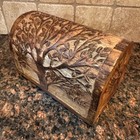 Hand Engraved Carved Vintage Tree Of Life Wooden Box Keepsakes Jewelry India