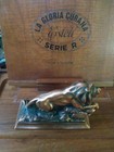 Vintage Lions Club Int l Bronze Metal Lion Desk Statue Engraved Birthday Program