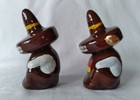 Vintage Sleeping Hombres Salt Pepper Shakers Sombrero Siesta South Of The Border