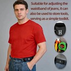 2pcs Tactical Metal Hook Elastic Belt Buckle-less Invisible Waist Belt Closure