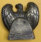 Vintage 1965 American Bald Eagle Bookend Colonial Virginia 1776 Bronze brass