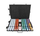 1000ct  Monte Carlo Poker Club 14g Clay Chip Set W rolling Case