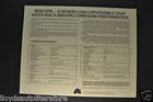 1984 Bertone Sales Brochure Sheet Nice Original 84