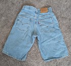 Vintage Boys Levi s 1999  Size 14s Baggy Fit Long Denim Jean Shorts