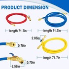 Yellow Jacket 29986 Plus Ii 1 4  Hose With Compact Ball Valve  72  Pack Of 3 New