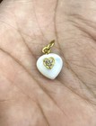 Vintage Natural Sea Pearl 18k Gold Charm  18k Yellow Gold Mother Of Pearl Charm