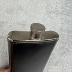 Vintage Leather Wrap Flask Black Tin Lined 5 Oz Made In Germany Ahs 2 75    X 5 5   