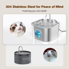 Stainless Steel Cat Water Fountain  108oz 3 2l Pet Water Fountains Cat Wateri   