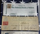 5 Diff  Vintage 1800 s Checks  Ck Lot7  All W  Revenue Stamps  Vignettes 1870 