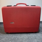 Vintage Sears Forecast Red Luggage Set Hardside Suitcase Train Makeup Case 60s