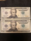 2017 A 20 Dollar Bills  Sequential Numbers  Border Misalignment Serial  Fh  3pr