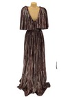  880 Badgley Mischka Gown Pleated Red Caplet Size 0 Formal Long Dress Nwt