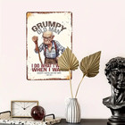 Grumpy Old Man Metal Sign Decorative Funny Vintage Look 7 8 X 11 8in