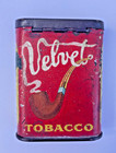 Vintage Advertising Empty Velvet Vertical Pocket Tobacco Tin Rare