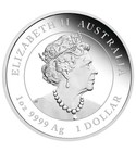 2022 Australia Lunar Year Of The Tiger 1oz Colored Silver  1 Coin Series 3