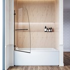 Sunny Frameless Pivot Swing Shower Tub Door Clear Tempered Glass Bathtub Screen