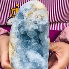 5 45 Lb Natural Blue Celestite Crystal Geode Cave Mineral Specimen - Madagascar