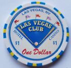 Vintage  1 Casino Chip  Las Vegas Club Hotel   Casino  Las Vegas  Nevada  Nv