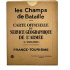 Circa 1929 French Tourism Map  the Battlefields  Dunlop Tires - Shell Gasoline