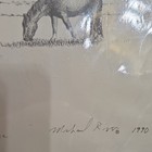 Michael Riggs Signed 1990lighthouse horses Print Curritucklighthouse Outer Banks