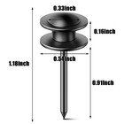 50 Double Headed Picture Hanging Nails - Black  Silver  Bronze