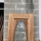 Mk139 Beautiful Stripped Antique Oak Beveled Glass Oval Entrance Door 32 X 79 25