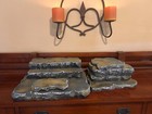 Set Of 8 Display Platforms Carved All-around For Dept 56 lemax Halloween Village