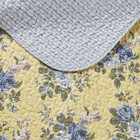 Laura Ashley Linley Yellow W blue Floral Cotton  Full queen Quilt Set