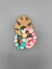 Infant Teether  Rattle  Baby Toy  Wooden Baby Toy  Food Grade Silicone