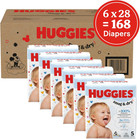 Huggies Size 5 Diapers  Snug   Dry Baby Diapers  Size 5  27  Lbs   168 Count  6