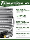 3 8  4800psi Pressure Washer Hose 75ft With Swivel Quick Connect Max 248  f