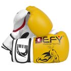 Defy   Beginners Gel Boxing Gloves Leather Punch Training Kickboxing Mma Yellow