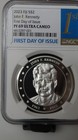 1oz 999 Silver Fiji Silver Coin 2023 Jfk John F Kennedy  2 Ngc Pf69 No Reserve 