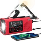 Emergency Solar Hand Crank Weather Radio 8000mah Power Bank Charger Flash Light