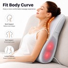 Shiatsu Neck   Back Massager With Heat Deep Tissue Massage Pillow  With Remote