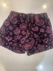 Kill Crew Bandana Muay Thai Shorts Mid Thigh Cut Black pink Large