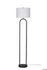 4-pack 64  Dual Pole Arch Floor Lamp Black W  White Drum Shade
