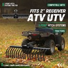 48  Landscape Rake Pine Straw Rake Rock Rake Fits 2  Receiver Atv utv Tractors