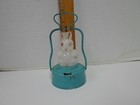 Vtg Amico Milk Glass Bunny Easter Rabbit Lantern Lighted Battery Operated 1950 s