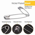  300-pack Assorted Safety Pins Nickel Plated 4 Sizes 