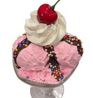  4  Faux Fake Ice Cream Sundae Parfait Decorative Food Display Bundle