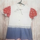 1970s Girls Vintage Americana Prairie Lace Ruffle Maxi Dress No Size Tag