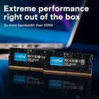 Crucial 16gb Ddr5 Ram Kit  2x8gb   4800mhz  Cl40 Laptop Memory  Sodimm 262-pin L