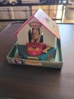 Vintage 1950 s Wind-up Dog House Coin Bank Works 