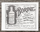 Borine Antiseptic Mouth tooth Wash Medical Novelty Co Ny Rare Vtg 1895 Print Ads