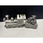 Pewter Baby Keepsake Set Musical Carousel Frame Train Bank Tooth   Curl Box